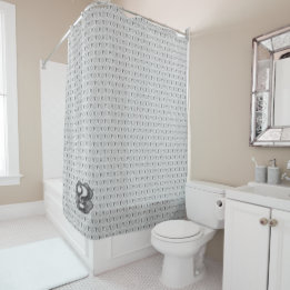 Questionable Louis Vuitton Style Pattern Shower Curtain