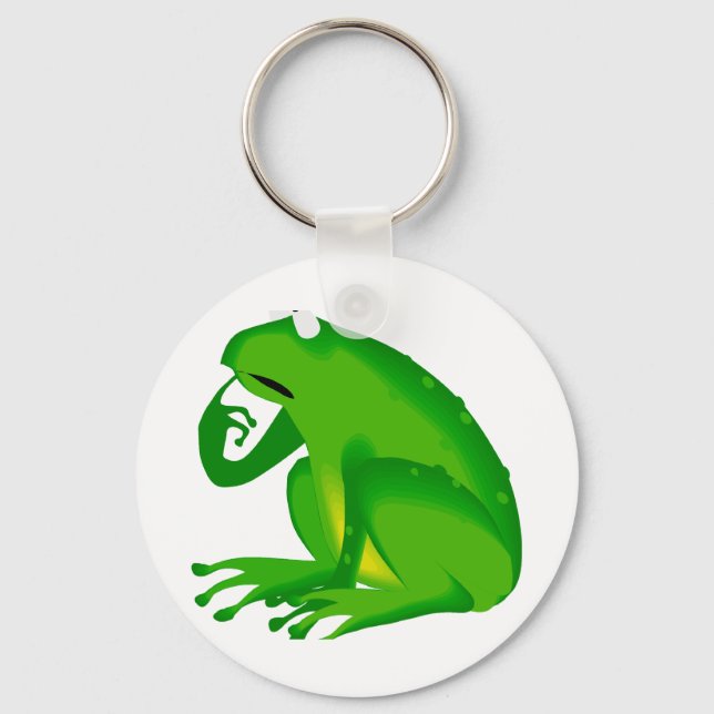questioning frog key ring (Front)