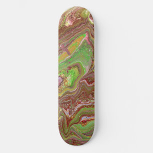 Questions 1 Wild Green Maroon Skateboard Deck