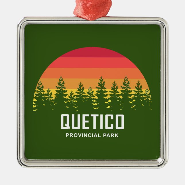 Quetico Provincial Park Metal Tree Decoration (Front)