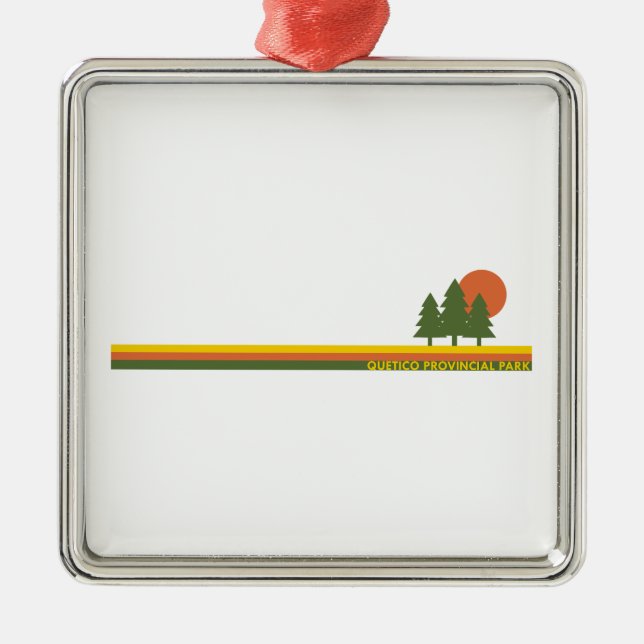 Quetico Provincial Park Pine Trees Sun Metal Tree Decoration (Front)