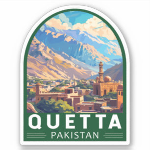 Quetta Pakistan Travel Art Vintage