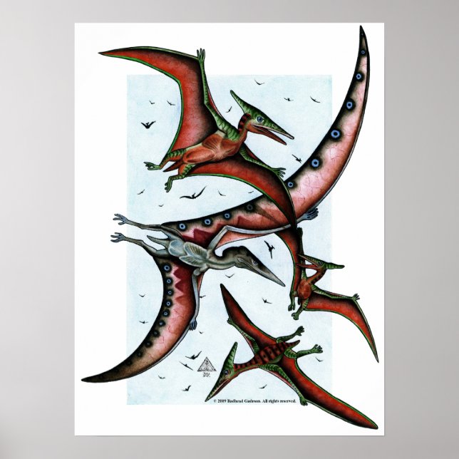 Quetz among Pterosaurs Print (Front)