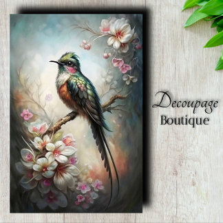 Quetzal Dreams Bird Decoupage Tissue Paper