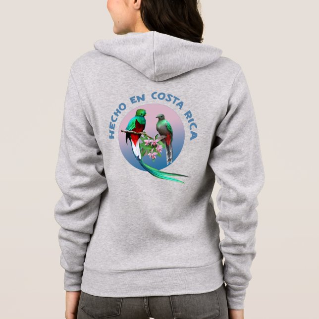 Quetzal Love, Hecho en Costa Rica Women's Hoodie (Back)