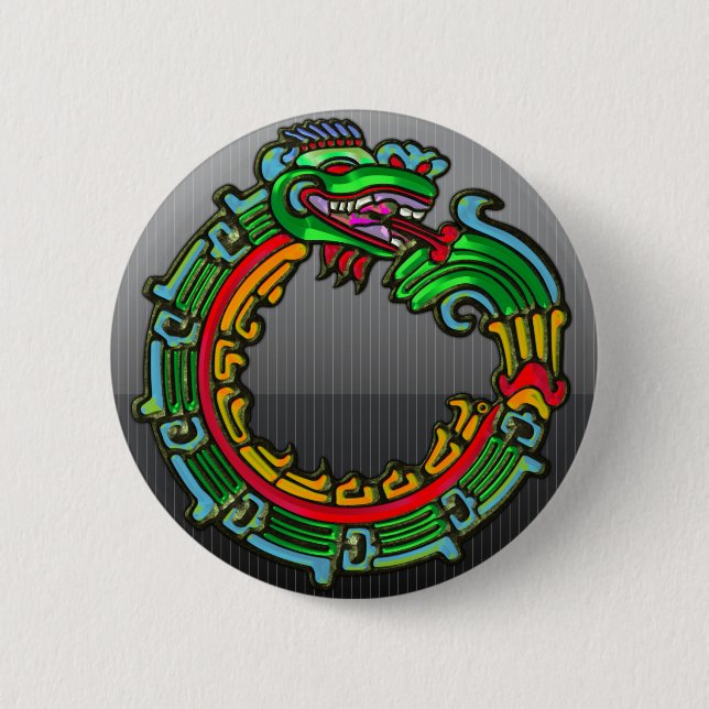 Quetzalcoatl 6 Cm Round Badge (Front)