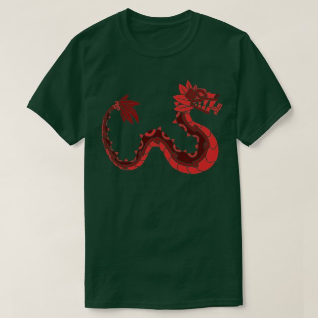 Quetzalcoatl Aztec Mayan Feathered Serpent Toltec  T-Shirt (Design Front)