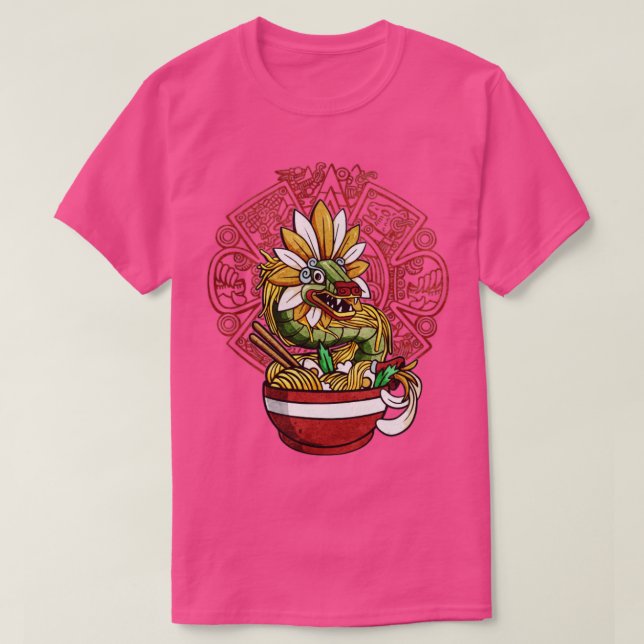 Quetzalcoatl Aztec Serpent Mayan Ramen Noodles Tol T-Shirt (Design Front)