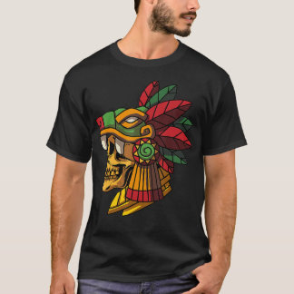 Quetzalcoatl Aztec Skull Mayan Ancient Inca Toltec T-Shirt