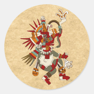 Quetzalcoatl Classic Round Sticker