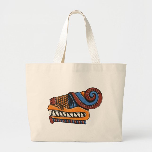 Quetzalcoatl Large Tote Bag (Front)