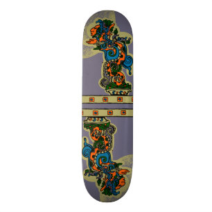 Quetzalcoatl. Tribal Aztec Skateboard