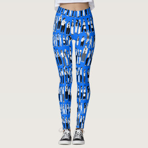 Queue, more queue B Blue BG Leggings
