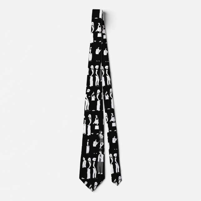 Queue, more queue Black BG Tie (Front)
