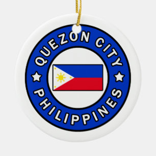Quezon City Philippines Ceramic Tree Decoration