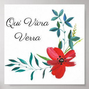 Qui Vivra Verra - French Proverb Poster