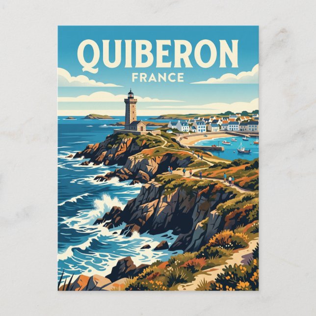 Quiberon France Postcard (Front)