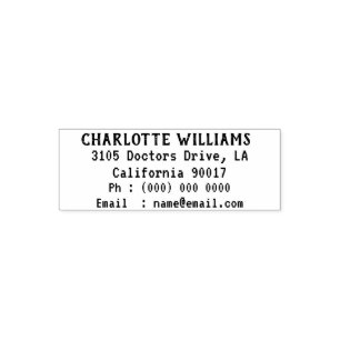 Quick and Easy Address Information Self-inking Stamp