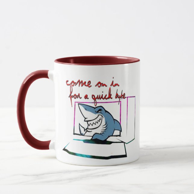Quick Byte Computer Nerd Mug - Geek Bite Gift (Left)