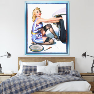 Quick Change by Gil Elvgren Canvas Print