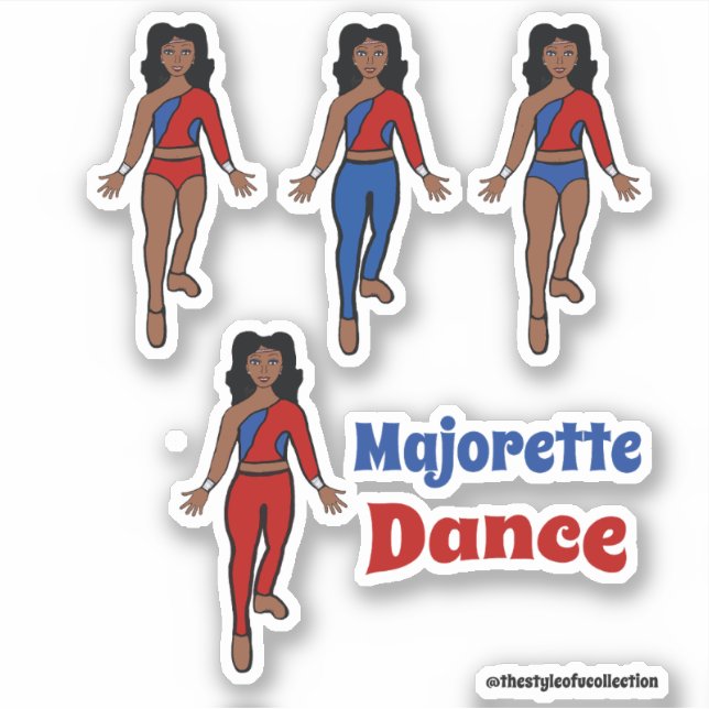 Quick Change  Dancer Stickers Red  Blue (Front)