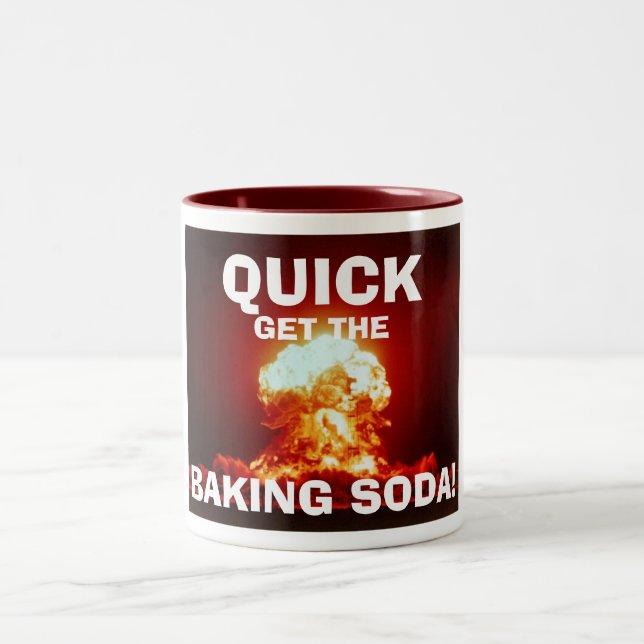 Quick, get the BAKING SODA! Two-Tone Coffee Mug (Center)