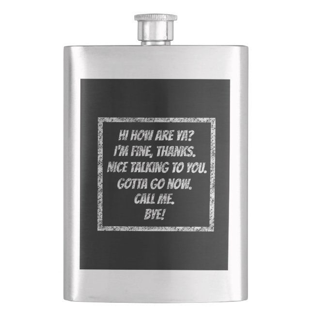 Quick Greetings Hip Flask (Front)