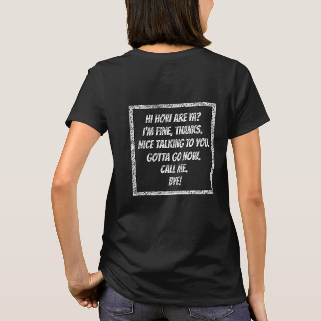 Quick Greetings T-Shirt (Back)