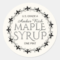 Quick Mini Maple Syrup Lid Label