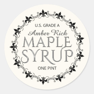 Quick Mini Maple Syrup Lid Label 