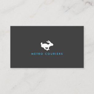 Quick Rabbit Logo (Grey) Business Card