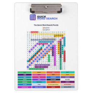 Quick Word Search — Day Mode Notebook Clipboard