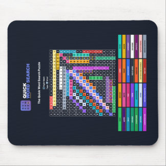 Quick Word Search Puzzle Mouse Pad Night Mode