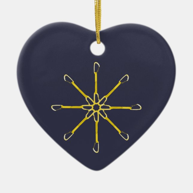 Quickdraw Flower Ceramic Tree Decoration (Front)