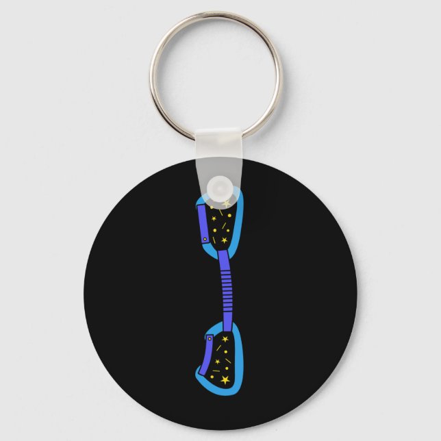 Quickdraw Star Climbing  Key Ring (Front)