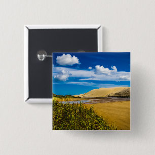 Quicksand stream near 90-Mile Beach, New Zealand 15 Cm Square Badge