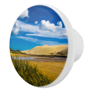 Quicksand stream near 90-Mile Beach, New Zealand Ceramic Knob