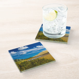 Quicksand stream near 90-Mile Beach, New Zealand Glass Coaster