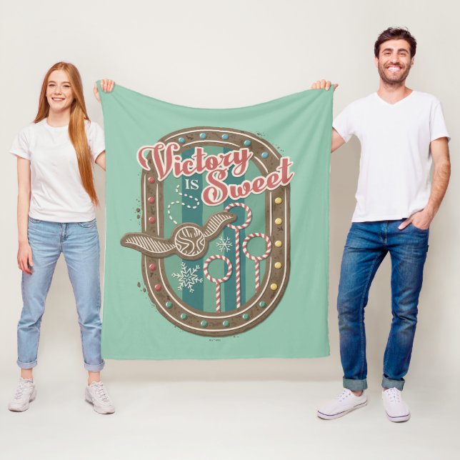 QUIDDITCH™ Victory is Sweet Holiday Cookie Graphic Fleece Blanket (In Situ)