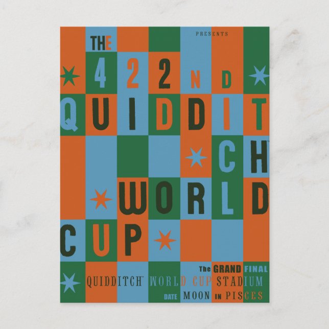 QUIDDITCH™ World Cup Chequerboard Poster Postcard (Front)