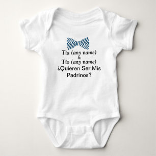 Quieren Ser Mis Padrinos Godfather Proposal Baby B Bodysuit