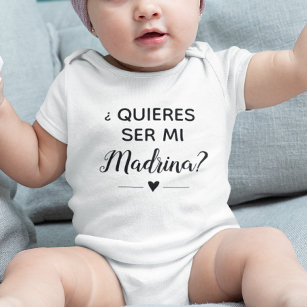 Quieres Ser Mi Madrina Godmother Proposal Baby Bodysuit