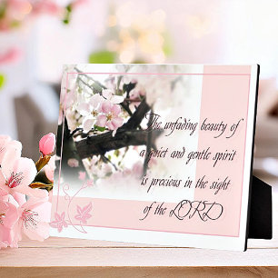 Quiet and gentle spirit plaque