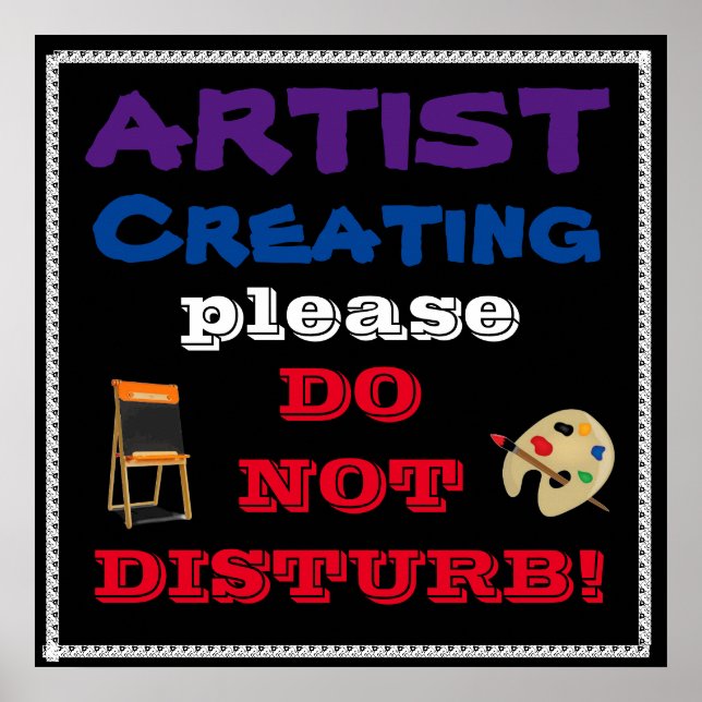 QUIET, ARTIST AT WORK poster (Front)