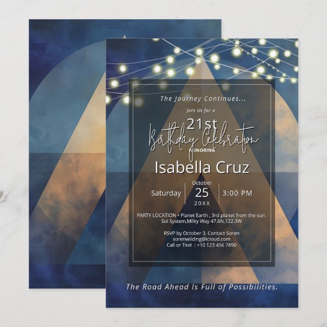 Quiet Ascent | Minimal Design Invitation (Front/Back)