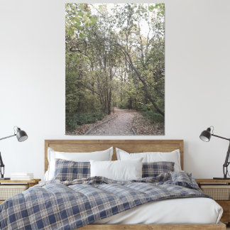Quiet Autumn Forest Path – Scandinavian Edition Canvas Print