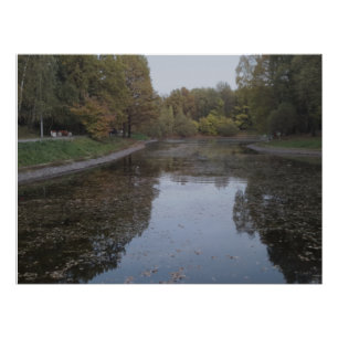 Quiet Autumn Lake - Nordic Mist Edition Poster