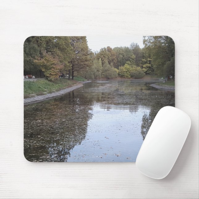 Quiet Autumn Lake – Scandinavian Edition Mouse Pad (With Mouse)