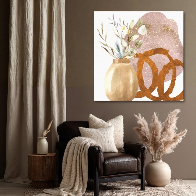 Quiet Balance Abstract Botanical Still Life Canvas Print (Creator Uploaded)