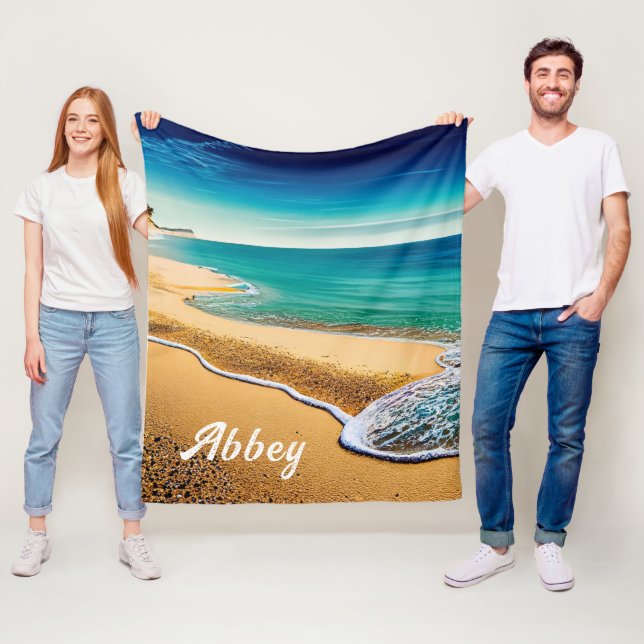 Quiet Beach Fleece Blanket (In Situ)